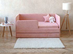 Диван-кровать Happy (коралловый) в Мамоново - mamonovo.mebel-nsk.ru | фото