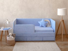 Диван-кровать Happy (васильковый) в Мамоново - mamonovo.mebel-nsk.ru | фото