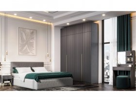 Гардеробная Эккервуд (графит) в Мамоново - mamonovo.mebel-nsk.ru | фото