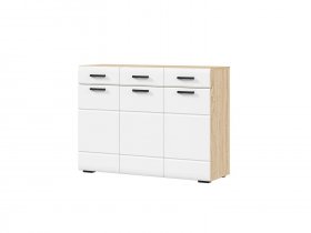 Комод 1200 КМ-01 Либерти (дуб сонома/белый глянец) в Мамоново - mamonovo.mebel-nsk.ru | фото