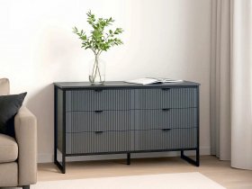 Комод 6 ящиков Нора (металл бруклин/графит) в Мамоново - mamonovo.mebel-nsk.ru | фото