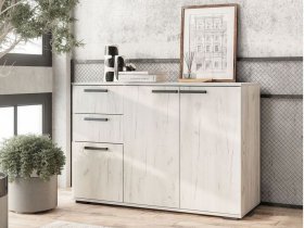 Комод Стандарт-3 NEW (дуб крафт белый) в Мамоново - mamonovo.mebel-nsk.ru | фото