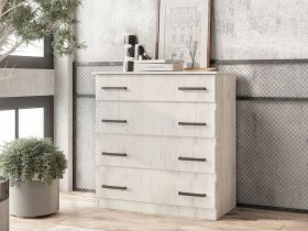 Комод Стандарт-6 NEW (дуб крафт белый) в Мамоново - mamonovo.mebel-nsk.ru | фото
