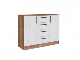 Комод Вегас (дуб крафт табачный/дуб крафт белый) в Мамоново - mamonovo.mebel-nsk.ru | фото