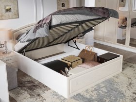 Кровать двуспальная 1,6 м Венеция КРМП-160 с подъемным механизмом в Мамоново - mamonovo.mebel-nsk.ru | фото
