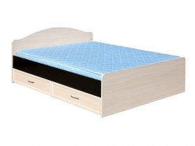 Кровать  двуспальная с ящиками 1,6м-1 (круглая спинка) в Мамоново - mamonovo.mebel-nsk.ru | фото