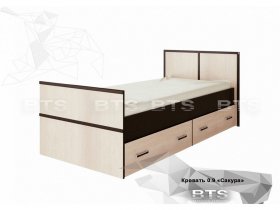 Кровать односпальная с ящиками 0,9м Сакура (BTS) в Мамоново - mamonovo.mebel-nsk.ru | фото