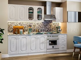 Кухонный гарнитур Лиза-2 (белый) в Мамоново - mamonovo.mebel-nsk.ru | фото