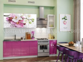 Кухонный гарнитур Орхидея (сиреневый) в Мамоново - mamonovo.mebel-nsk.ru | фото