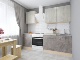 Модульная кухня Йота (пикард/цемент) в Мамоново - mamonovo.mebel-nsk.ru | фото