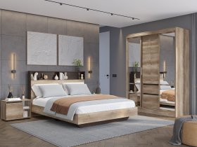 Модульная спальня Энигма (венге/дуб каньон) в Мамоново - mamonovo.mebel-nsk.ru | фото
