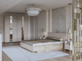 Модульная спальня Одетта (дуб эндгрей/меланж) в Мамоново - mamonovo.mebel-nsk.ru | фото