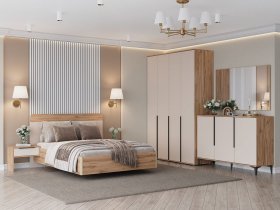 Модульная спальня Сицилия (дуб альпийский/тефия) в Мамоново - mamonovo.mebel-nsk.ru | фото
