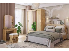 Модульная спальня Виктория-1 (дуб крафт золотой) в Мамоново - mamonovo.mebel-nsk.ru | фото