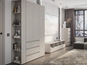 Модульная стенка Люмо (кашемир) в Мамоново - mamonovo.mebel-nsk.ru | фото