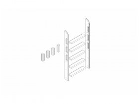 Пакет №10 Прямая лестница и опоры для двухъярусной кровати Соня в Мамоново - mamonovo.mebel-nsk.ru | фото