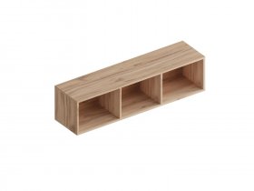 Полка настенная открытая Сицилия (дуб альпийский/тефия) в Мамоново - mamonovo.mebel-nsk.ru | фото