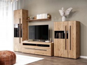Модульная стенка Ницца (дуб вотан) в Мамоново - mamonovo.mebel-nsk.ru | фото