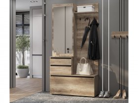 Прихожая ПР-04 Энигма (венге/дуб каньон) в Мамоново - mamonovo.mebel-nsk.ru | фото