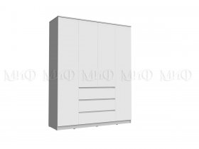 Шкаф 1600 с ящиками Челси (белый) в Мамоново - mamonovo.mebel-nsk.ru | фото