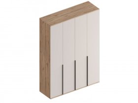 Шкаф 4-ств Сицилия (дуб альпийский/тефия) в Мамоново - mamonovo.mebel-nsk.ru | фото