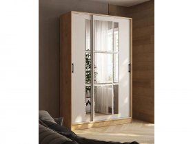 Шкаф-купе 1,4м «Стиль-2» (дуб крафт золотой/кашемир) в Мамоново - mamonovo.mebel-nsk.ru | фото