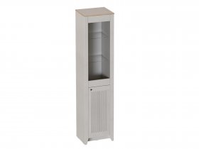 Шкаф-витрина однодверная Валенсия (гостиная) в Мамоново - mamonovo.mebel-nsk.ru | фото