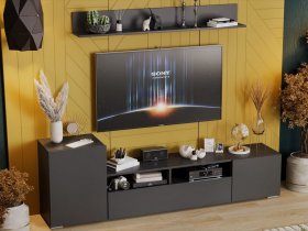 Стенка «Сильвия» (графит серый) в Мамоново - mamonovo.mebel-nsk.ru | фото