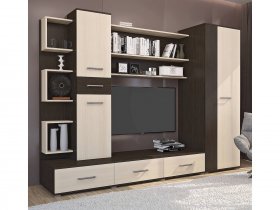Стенка Верона (дуб венге/дуб молочный) в Мамоново - mamonovo.mebel-nsk.ru | фото
