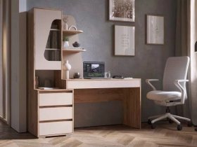 Стол компьютерный Пифагор (дуб вотан/кашемир) в Мамоново - mamonovo.mebel-nsk.ru | фото