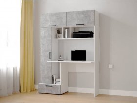 Стол письменный «Квартет-11» (белый/ателье светлое) в Мамоново - mamonovo.mebel-nsk.ru | фото
