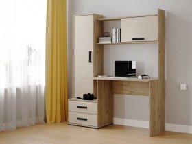 Стол письменный «Квартет-9» (дуб крафт серый/кашемир) в Мамоново - mamonovo.mebel-nsk.ru | фото