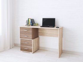 Стол письменный Сити-2 (ясень шимо темный/дуб сонома) в Мамоново - mamonovo.mebel-nsk.ru | фото