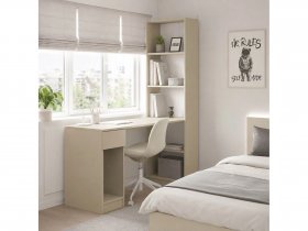 Стол письменный угловой «Лайт» 10.01 (сатин) в Мамоново - mamonovo.mebel-nsk.ru | фото