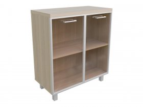 Тумба 2 двери со стеклом (бронза) Президент-ПРО Пр502 в Мамоново - mamonovo.mebel-nsk.ru | фото