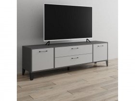 Тумба под ТВ Парус-13 (графит серый/камень серый) в Мамоново - mamonovo.mebel-nsk.ru | фото
