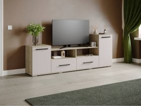 Тумба под ТВ Парус-2 (дуб крафт серый/кашемир) в Мамоново - mamonovo.mebel-nsk.ru | фото