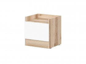 Тумба прикроватная Брауни (дуб делано/белый) в Мамоново - mamonovo.mebel-nsk.ru | фото